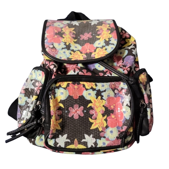 EUC! Floral sequence backpack! - Picture 3 of 9